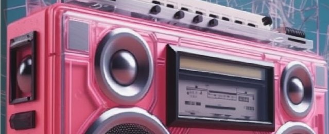 stylish pink radio, the stylishest pink radio, as a matter of fact.